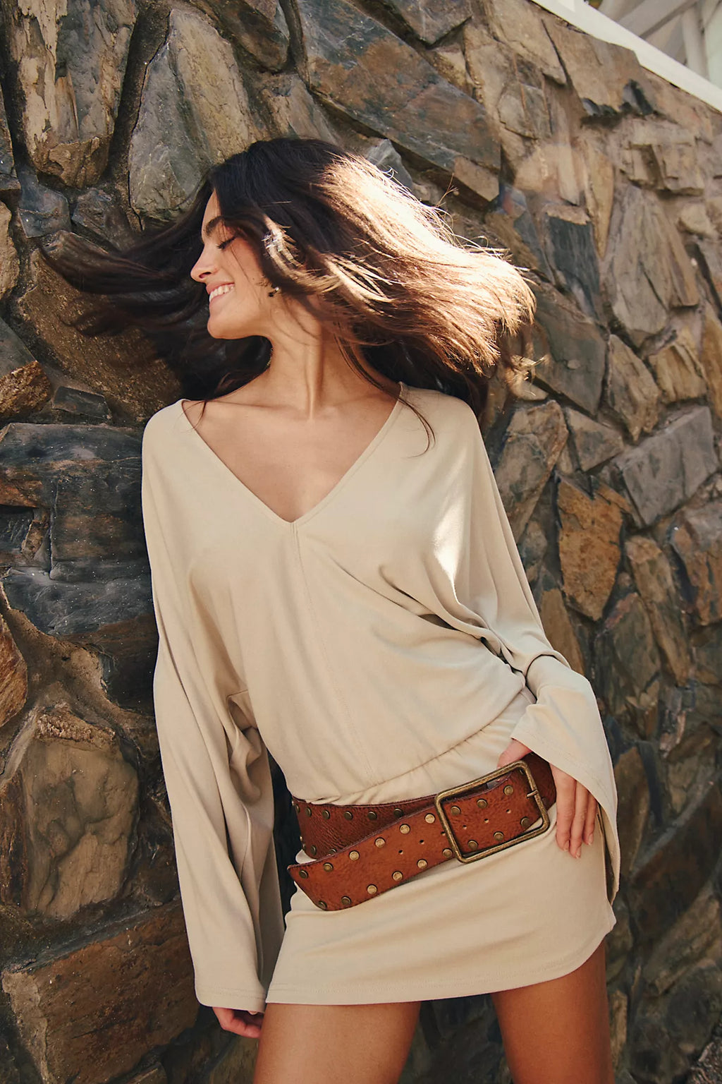 Good Feels V-Neck Mini Dress