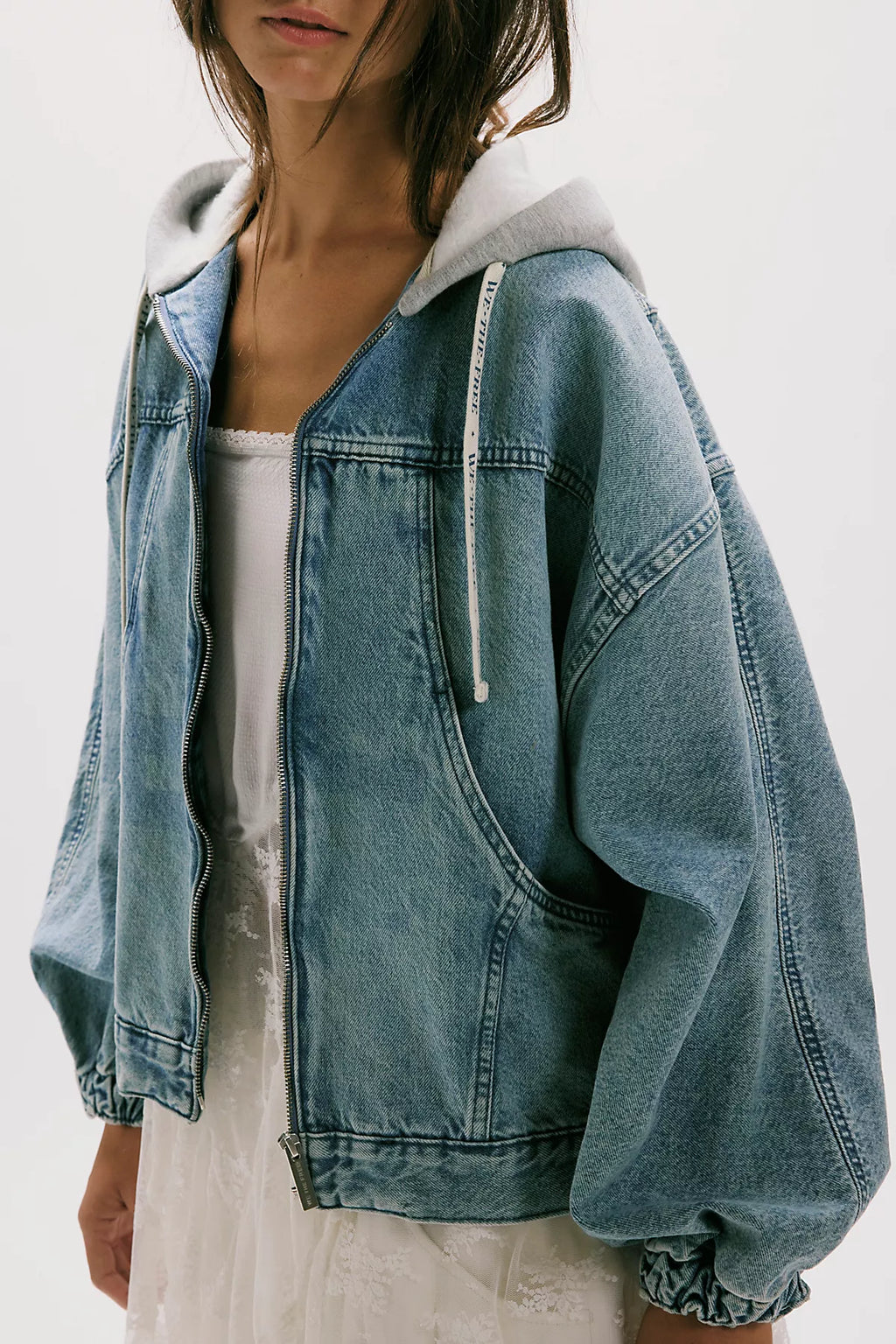 We The Free Iggy Hooded Denim Jacket