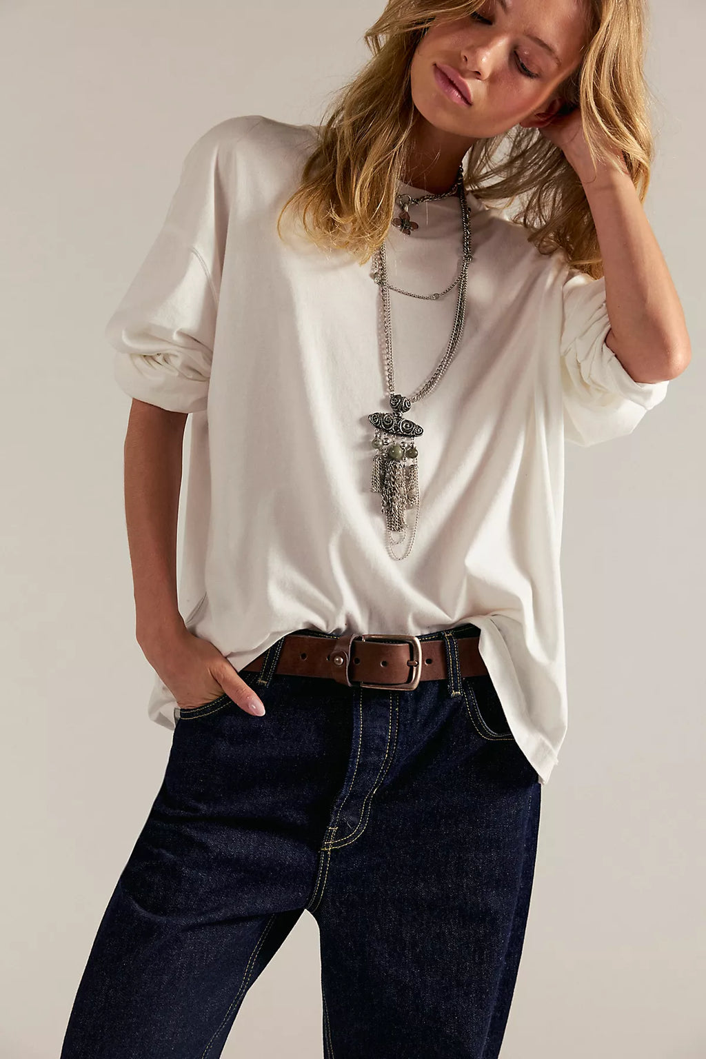 We The Free Perfect Oversized Long Sleeve Top