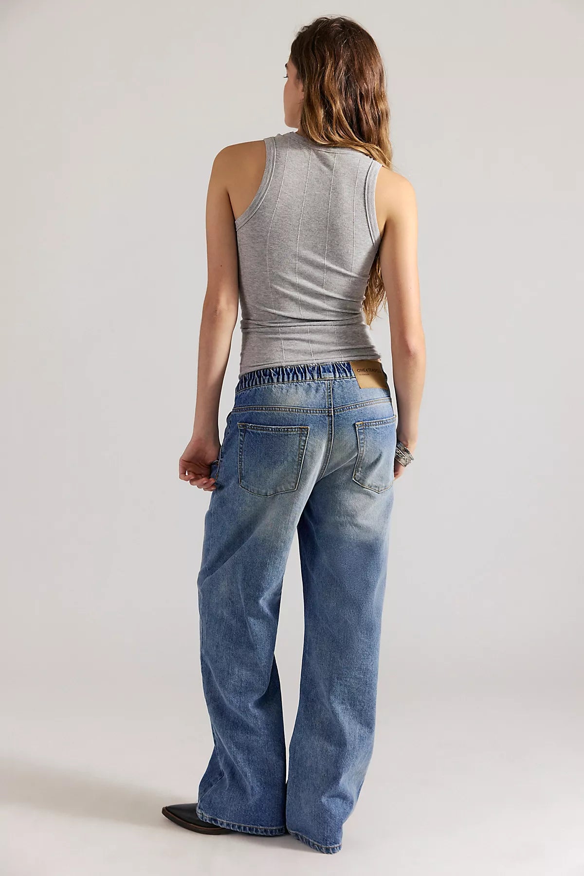 OneTeaspoon Roadhouse Wide-Leg Drawstring Jeans