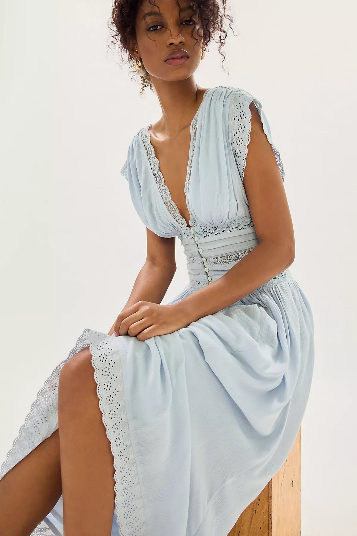 Swimming Across The Sky Midi Dress