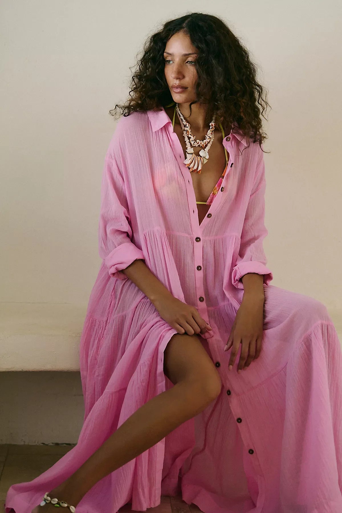 Salt Breeze Cotton Midi Dress