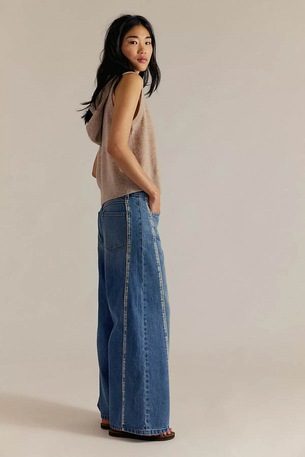 We The Free On The Edge Selvedge Wide-Leg Jeans