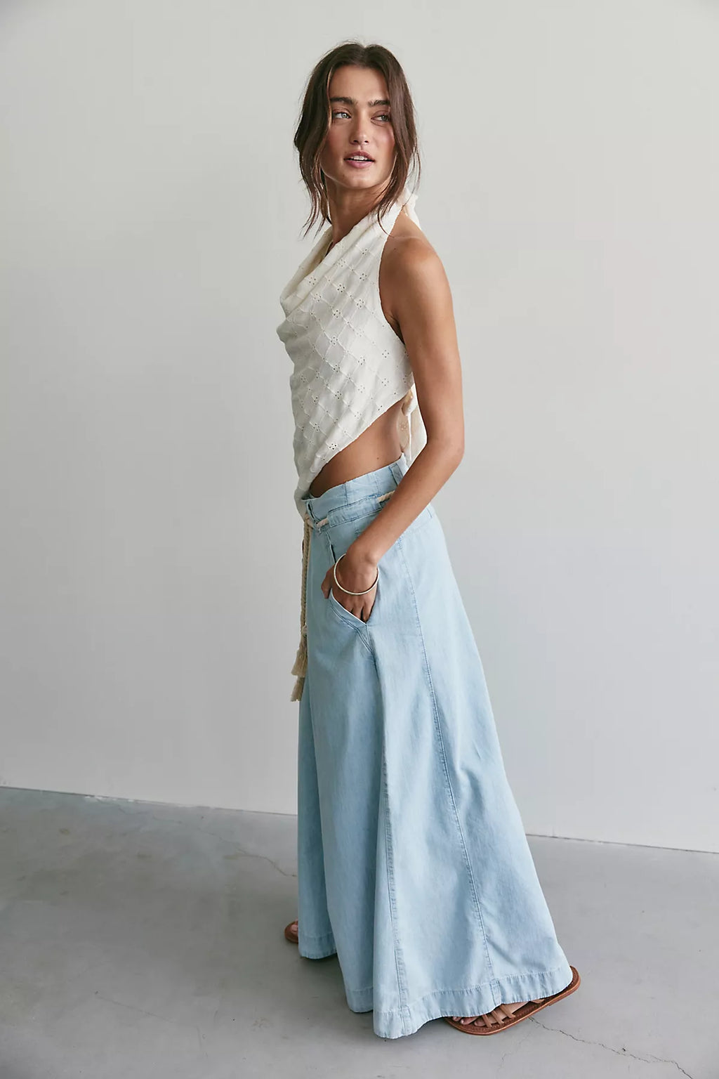 We The Free Harbor Wrap Wide Leg Jeans