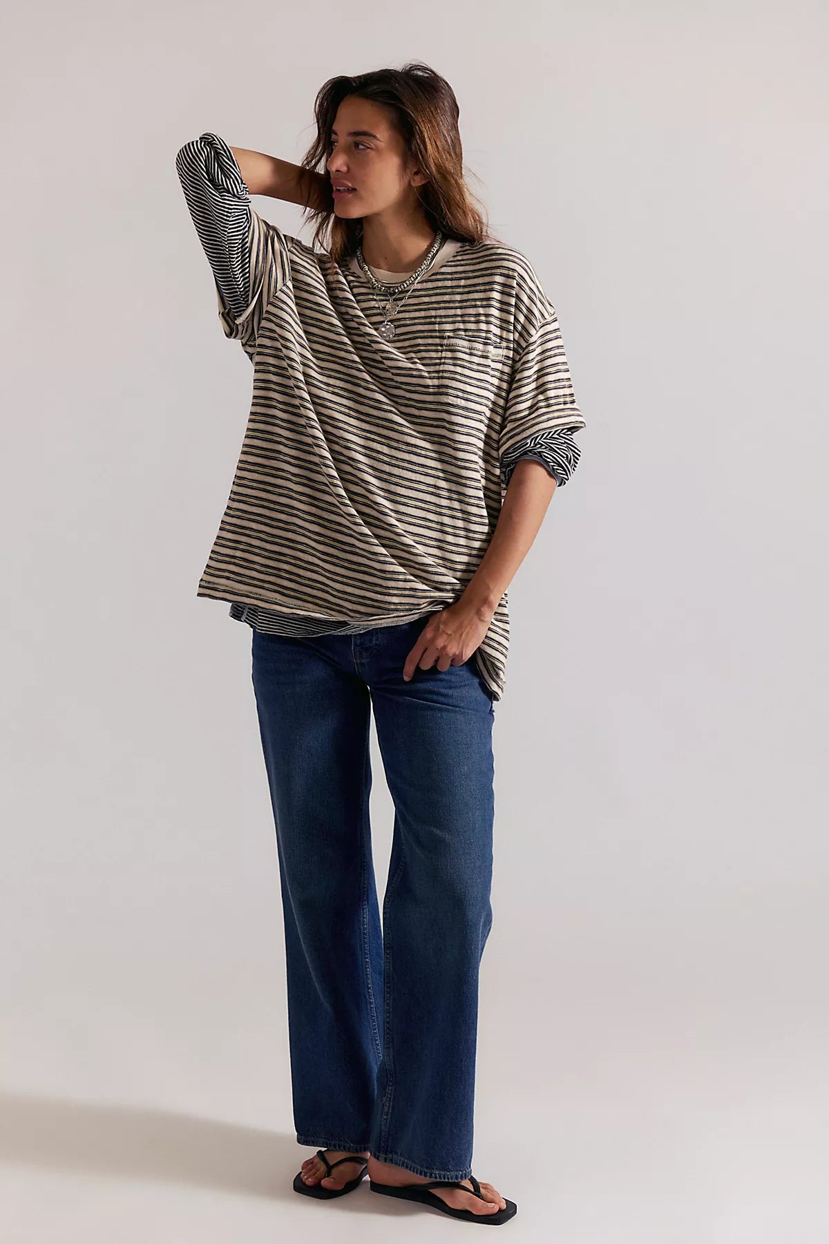 We The Free All Love Striped Pocket Tee