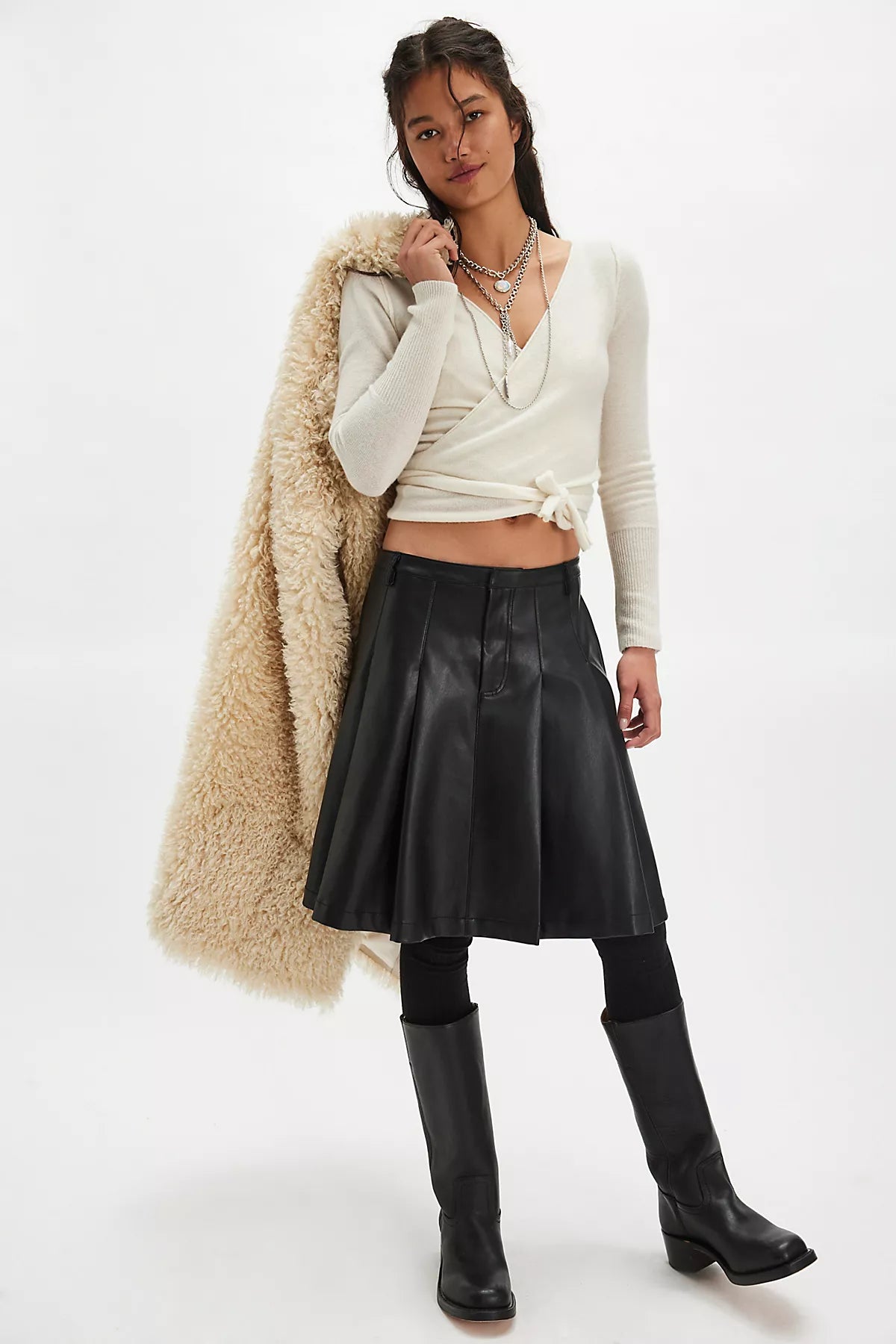 Cashmere Reversible Wrap Sweater