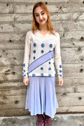 1920’s Periwinkle Embroidered Dress Selected by Nomad Vintage