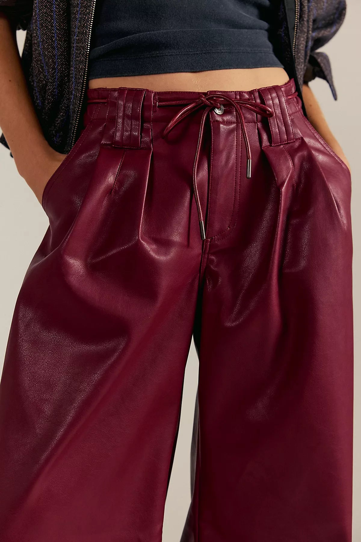 Julien Wide Leg Vegan Leather Pants