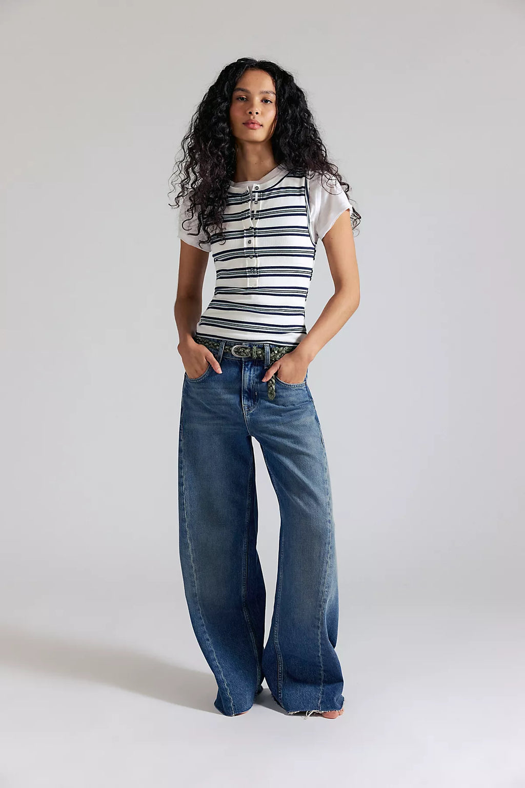 We The Free Alter Ego Wide-Leg Twisted Jeans
