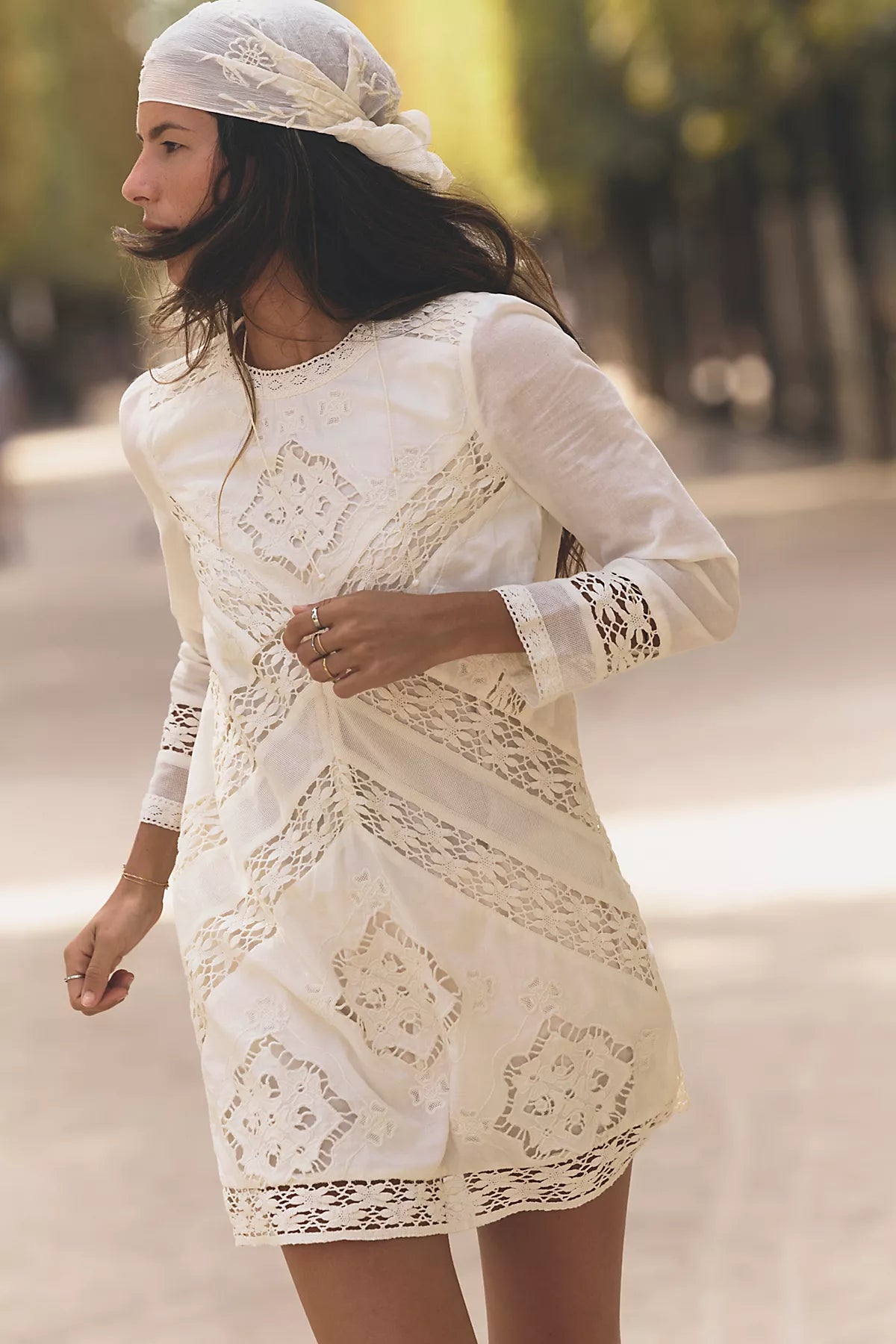 Sentimental Melody Lace Mini Dress