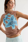 Ballad Reversible Lily Printed Tank