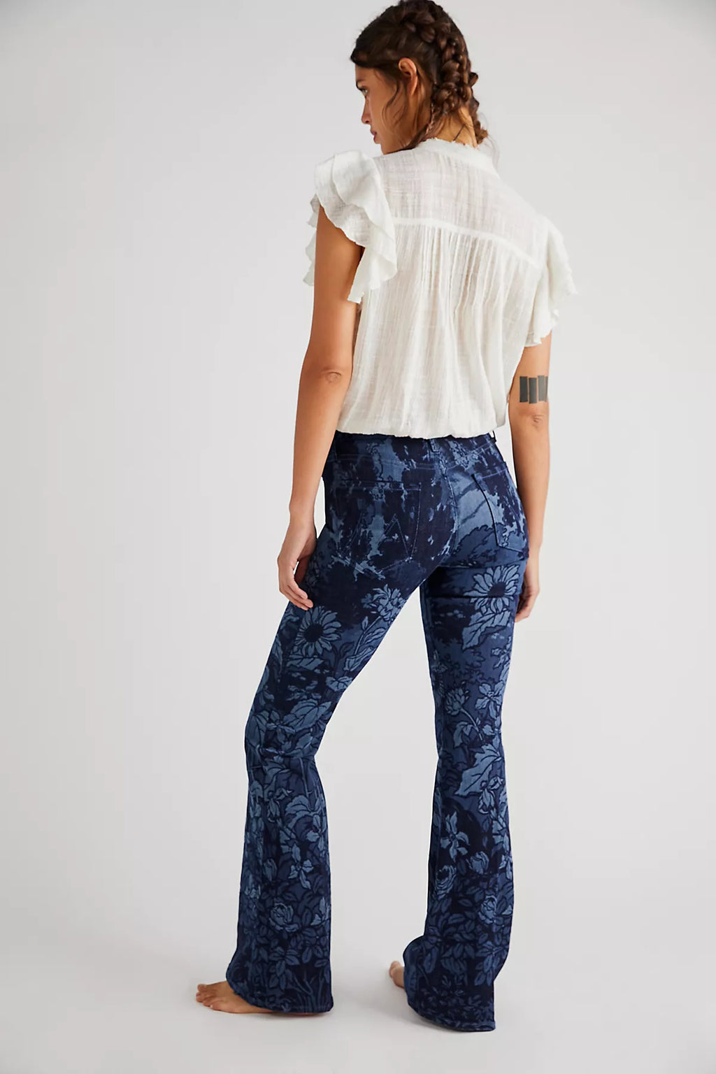 MOTHER The Doozy Sneak High-Rise Flare Jeans