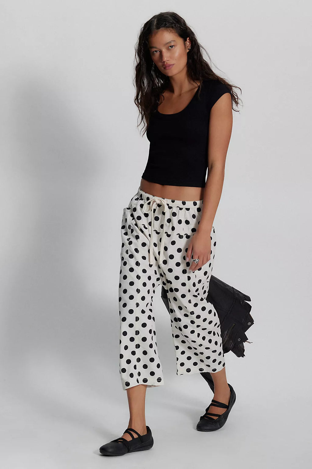 Need You Now Printed Cotton-Poplin Harem Pants