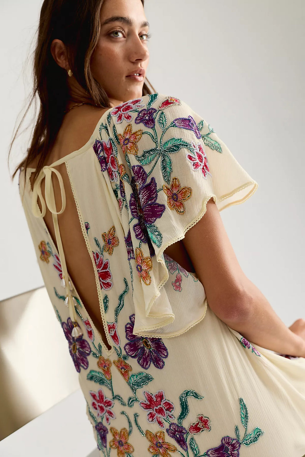 Tropics Beaded Mini Dress