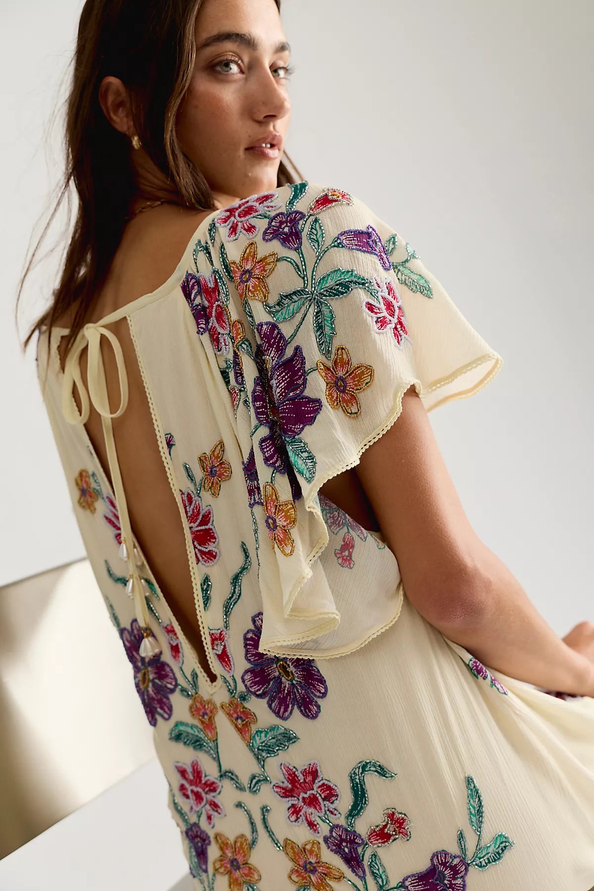 Tropics Beaded Mini Dress