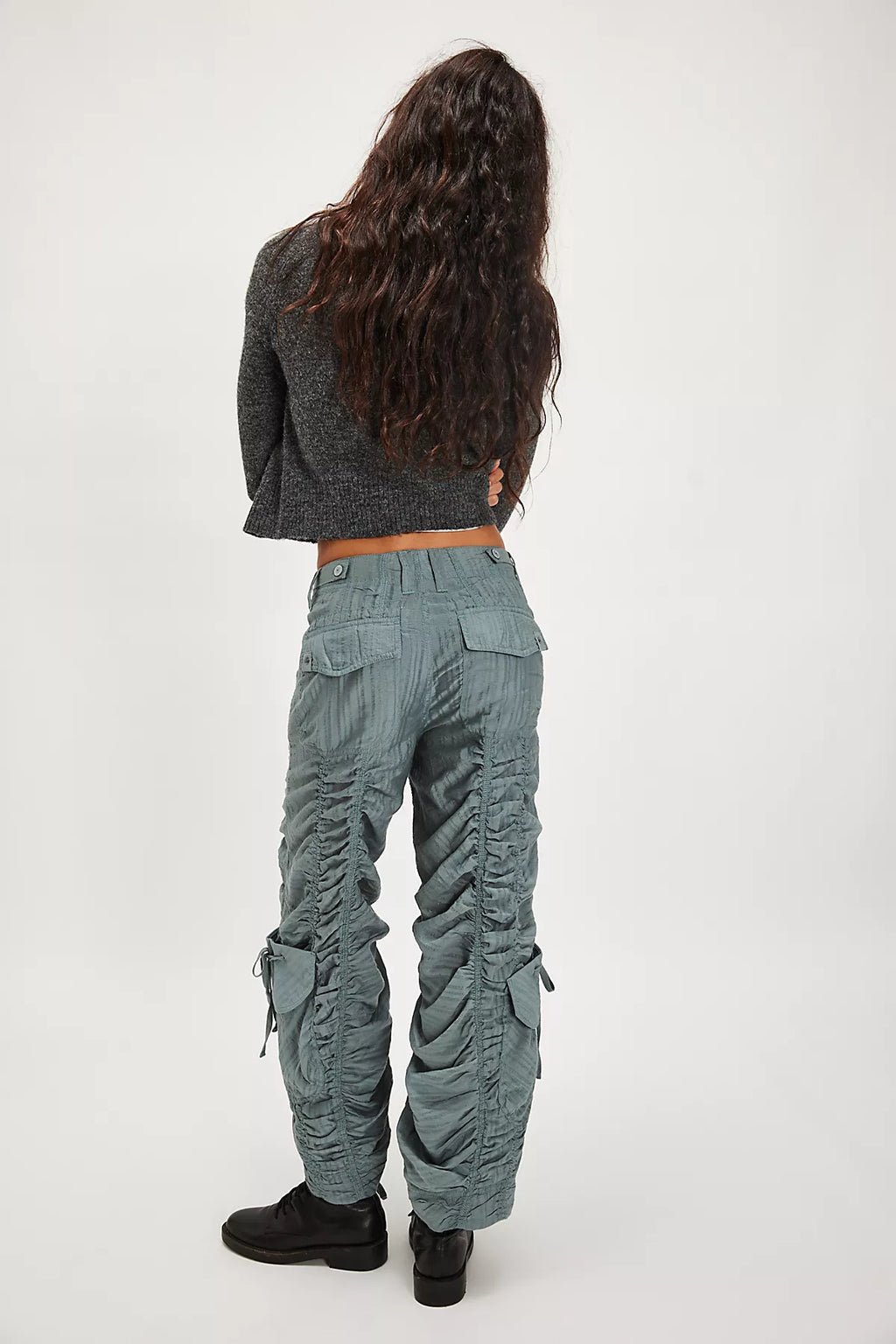 We The Free Scorpio Shirred Mid-Rise Cargo Pants