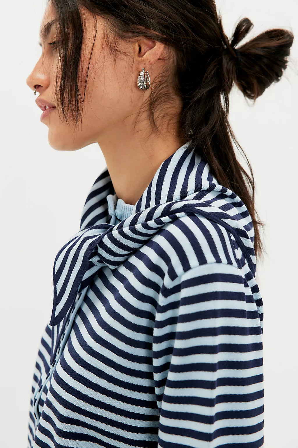 The Tiny Big Sister Lara Striped Scarf Cardi