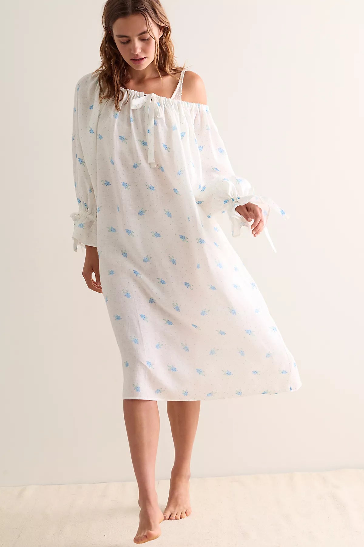Sleeper Cha-Cha Ruffled Midi Slip Dress