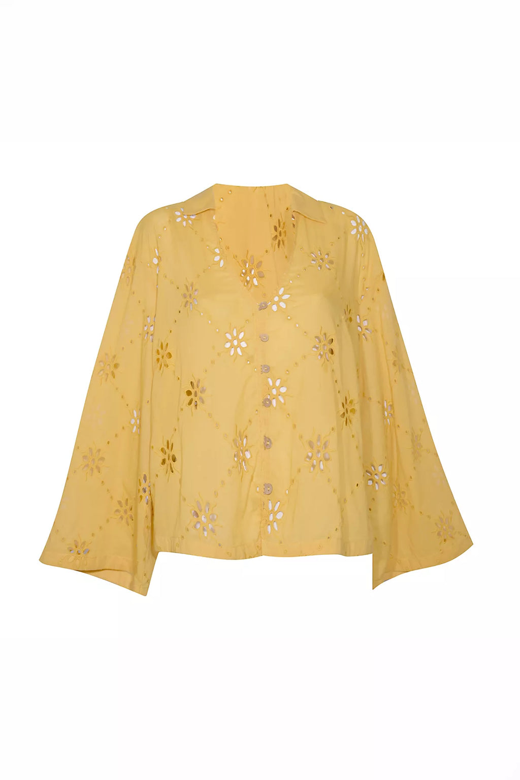 Matthew Williamson x Free People Mesquida Broderie Anglais Button Down