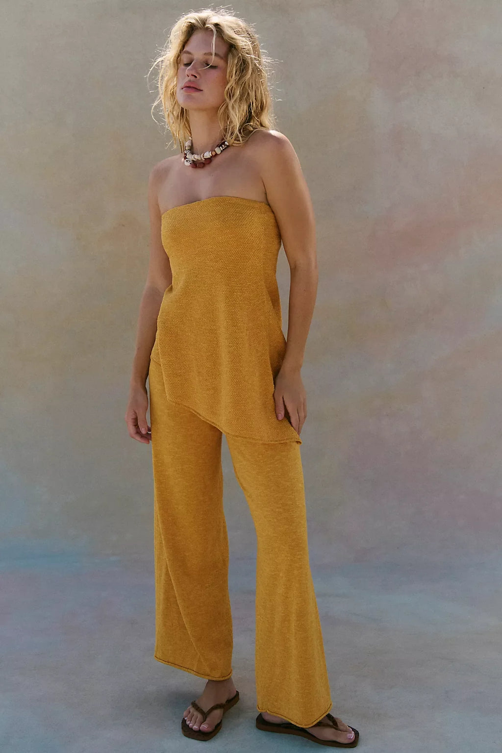 Krista Cotton-Linen Sweater Set