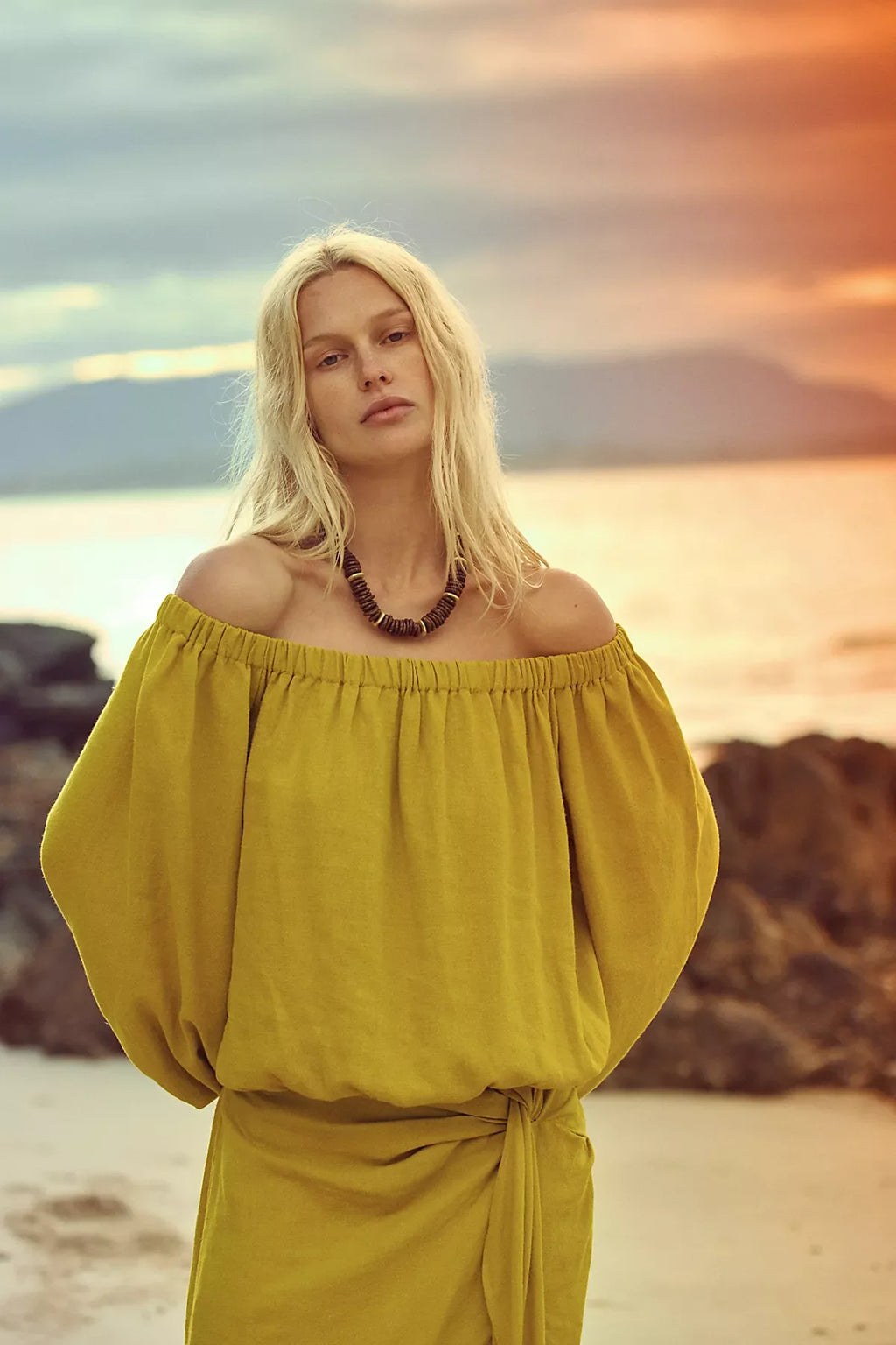Sandshell Linen Francisca Maxi Dress