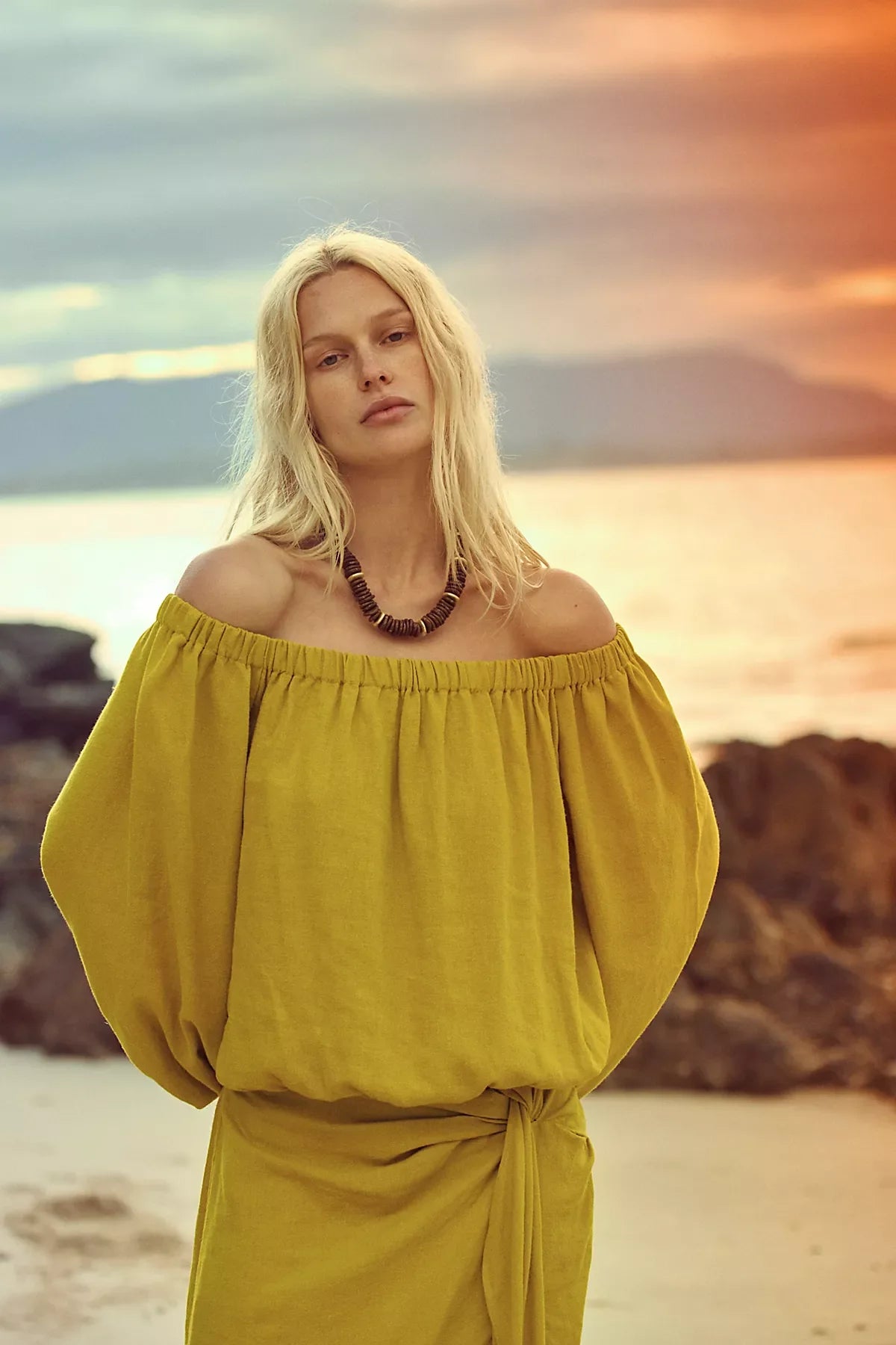Sandshell Linen Francisca Maxi Dress