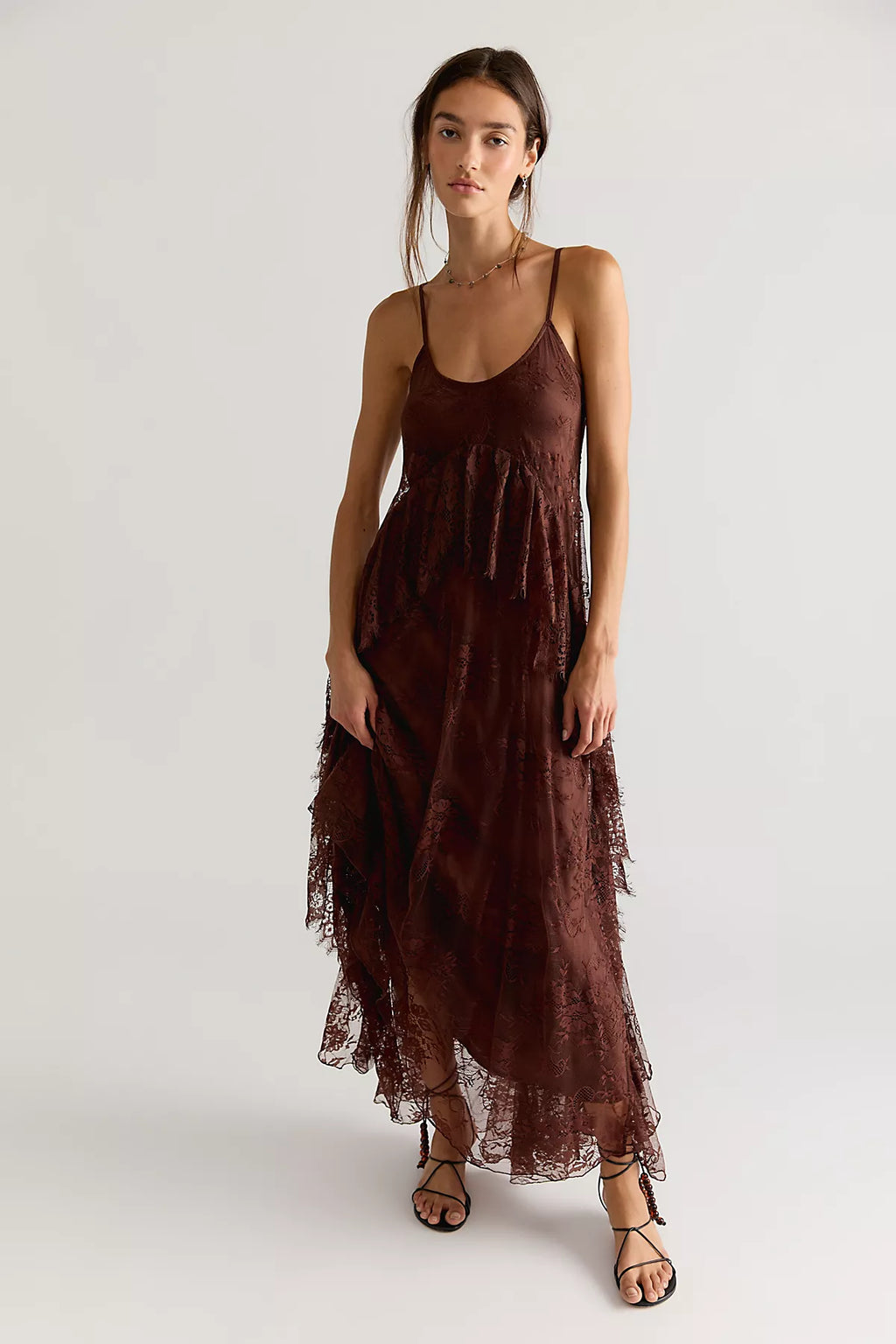 Nigel Preston Floating Angels Lace Maxi Dress