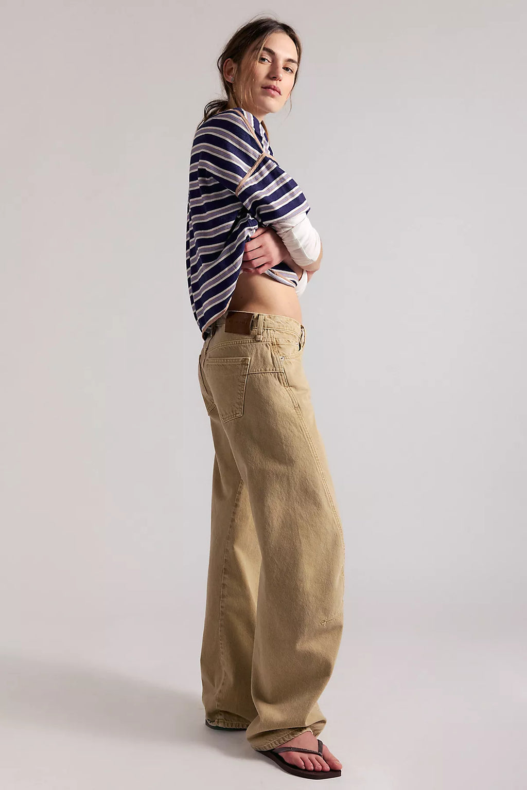 We The Free Fable Low-Rise Twisted Bowed Jeans