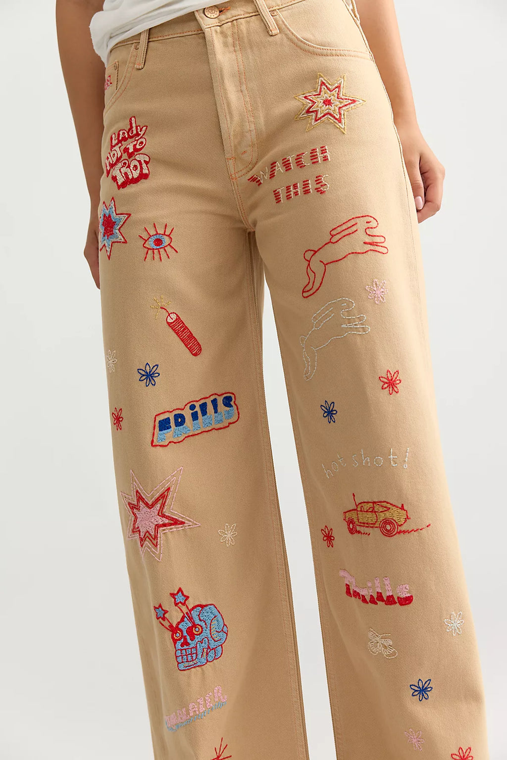 Snacks! by MOTHER The Mid-Rise Double Dip Nerdy Jeans