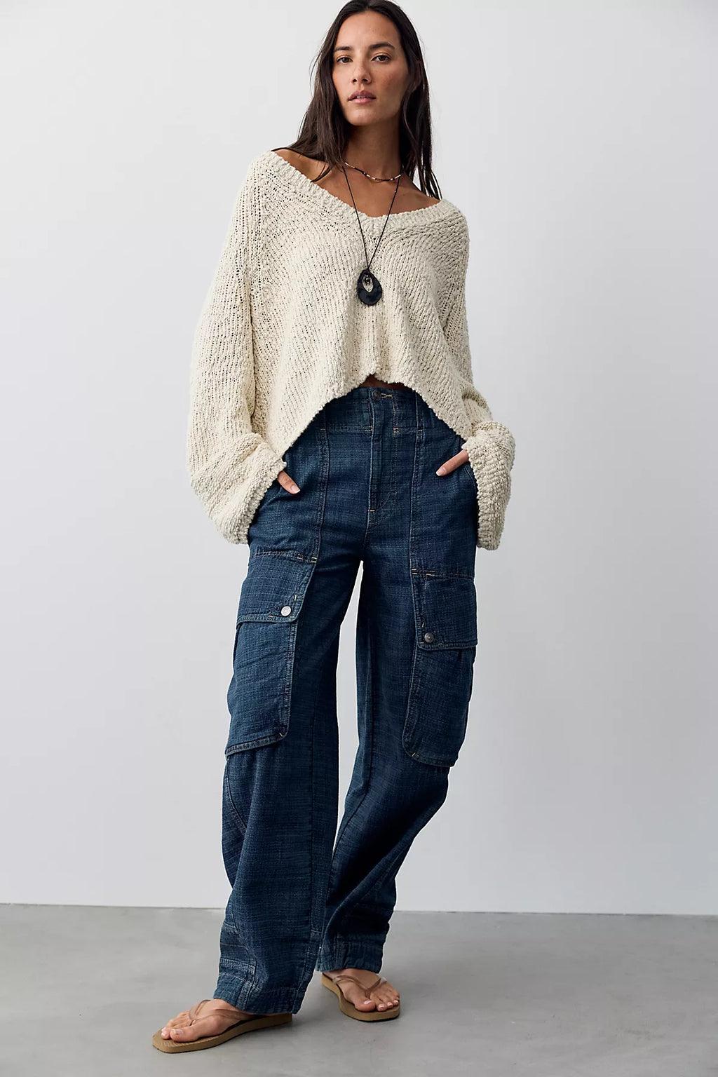 We The Free Brentwood Textured Cargo Jeans