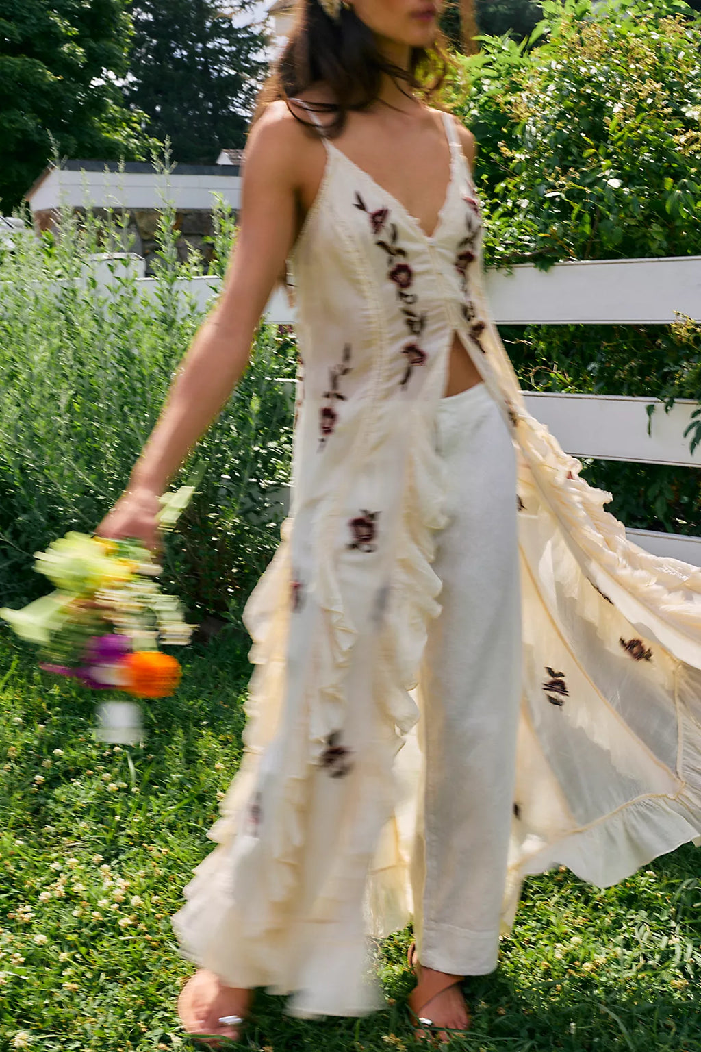 Rosa Embroidered Maxi Top