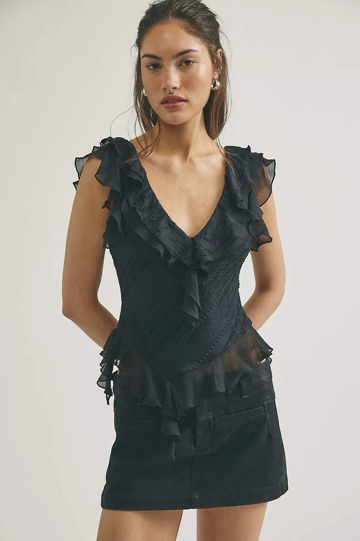 We The Free Mille-Fleurs Vegan Suede Micro Skirt