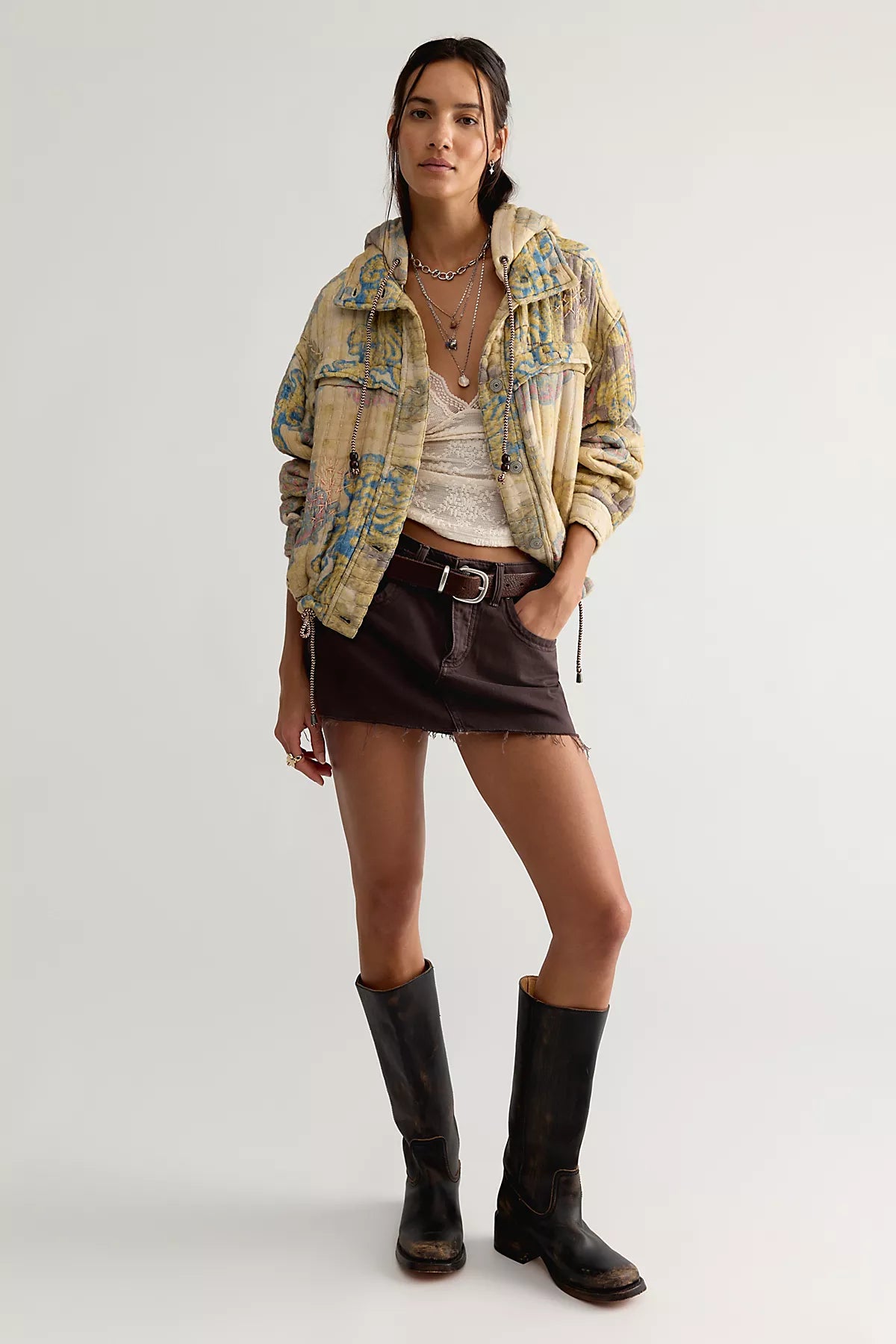 We The Free Flora Quilted Bomber Jacket