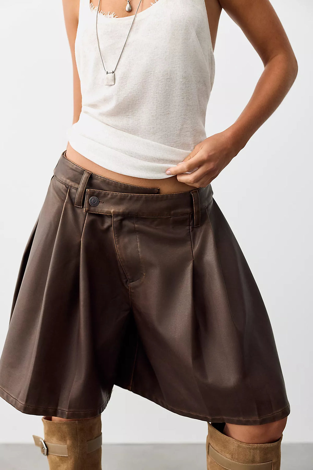 We The Free Porter Crossover Vegan Trouser Shorts