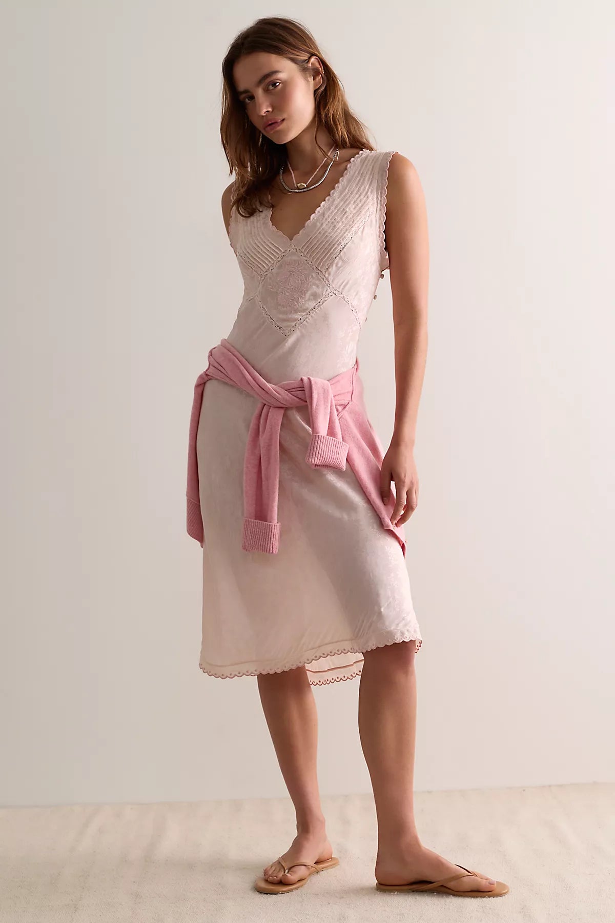 Me With You Satin Midi Slip Dress