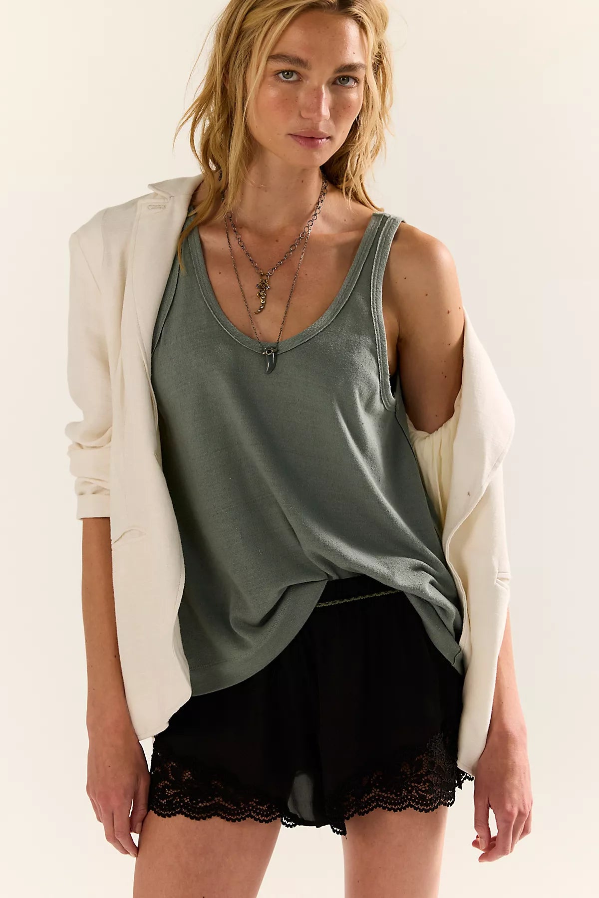 We The Free Scoop Neck Silk Tank
