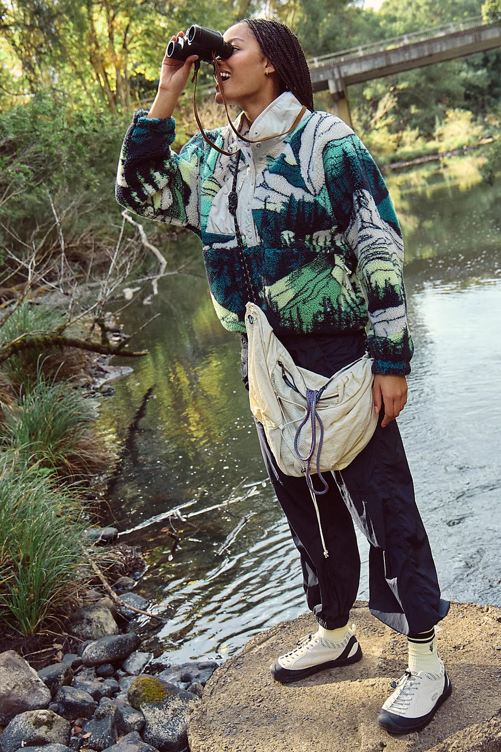 Hit The Slopes Printed Fleece Pullover