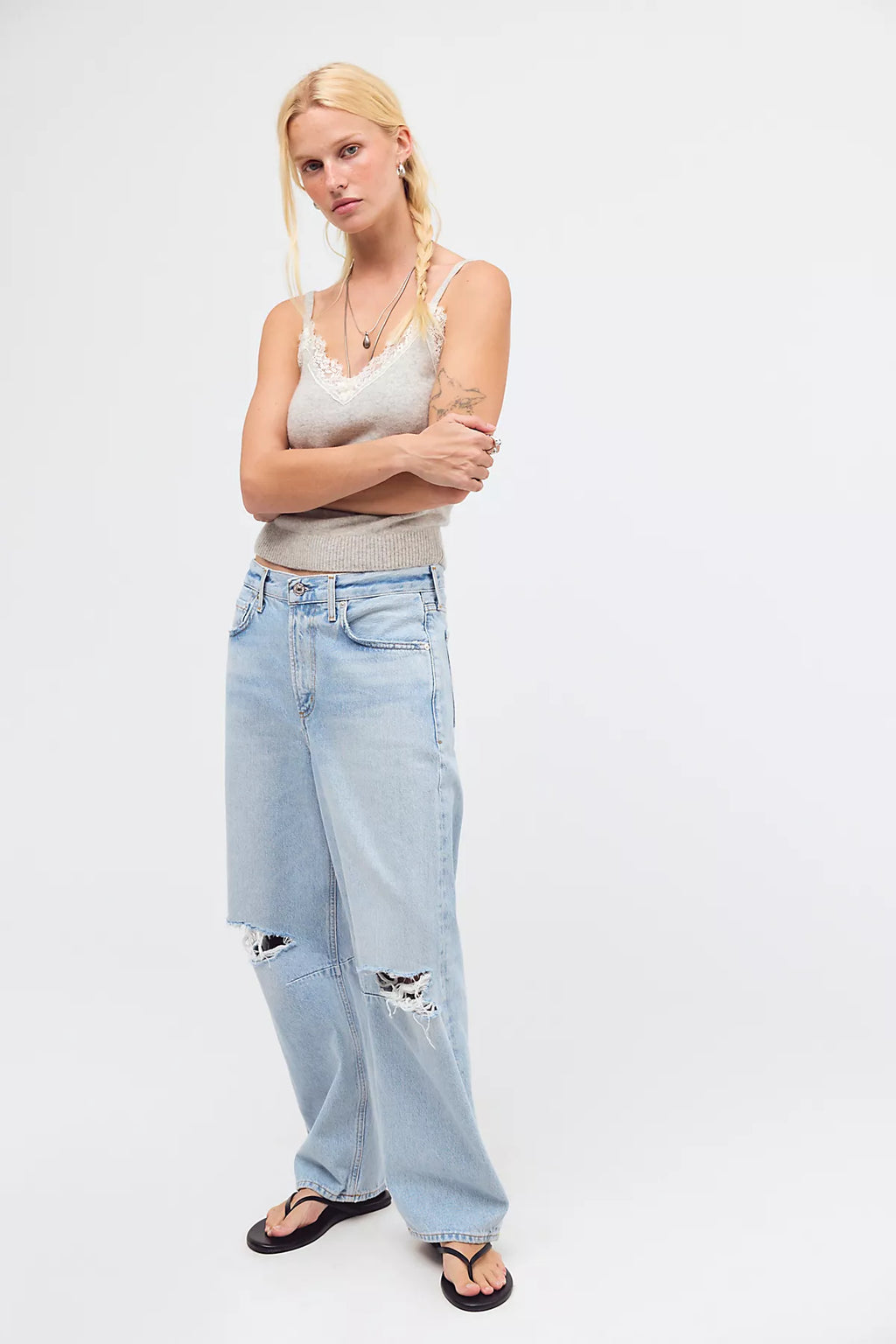 Lace Cashmere Tank Top