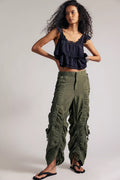 We The Free Scorpio Shirred Mid-Rise Cargo Pants