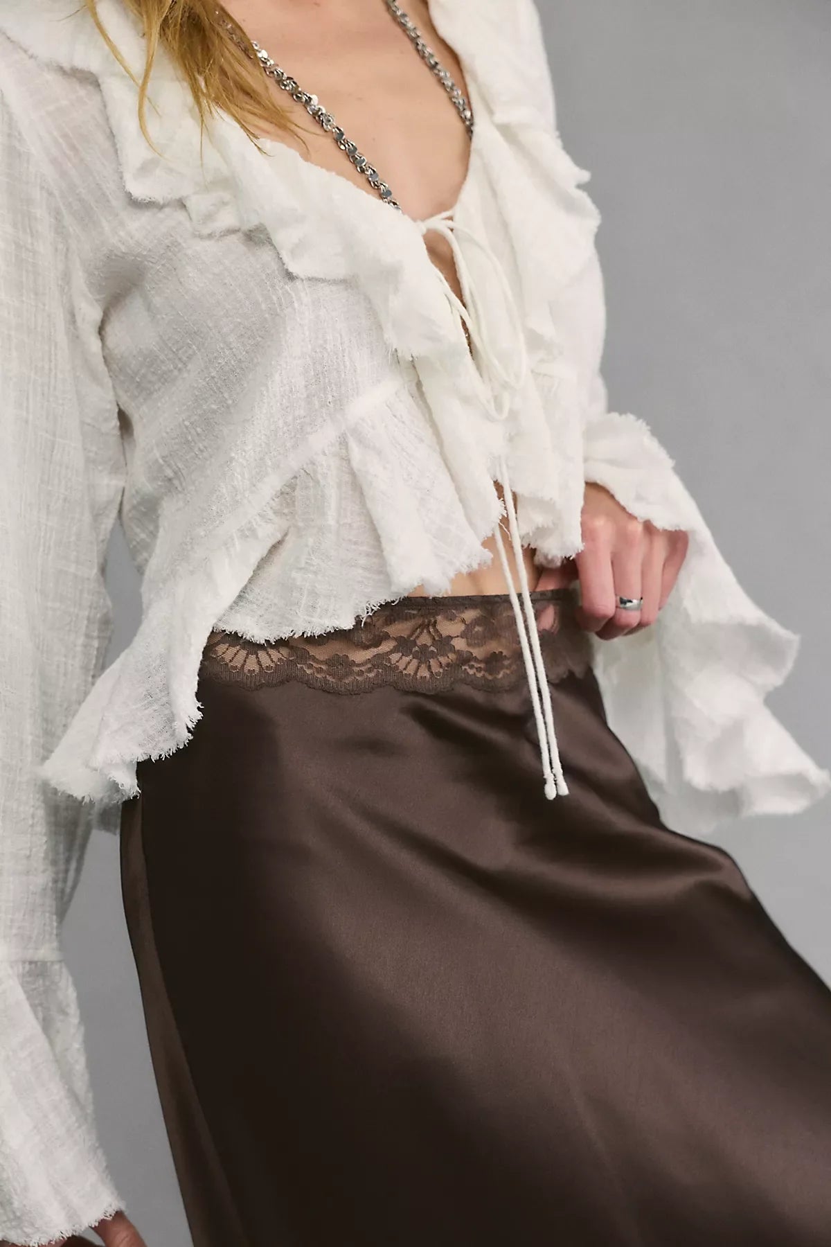 Valeria Midi Slip Skirt