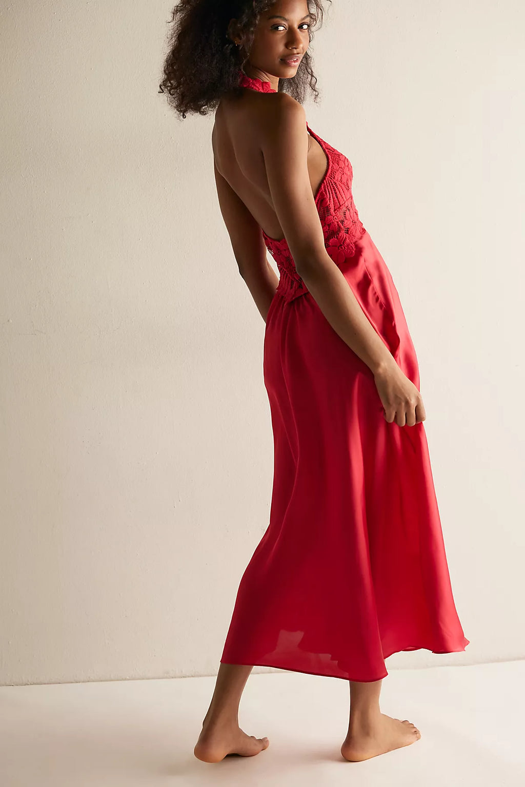 Petal Party Midi Slip Dress