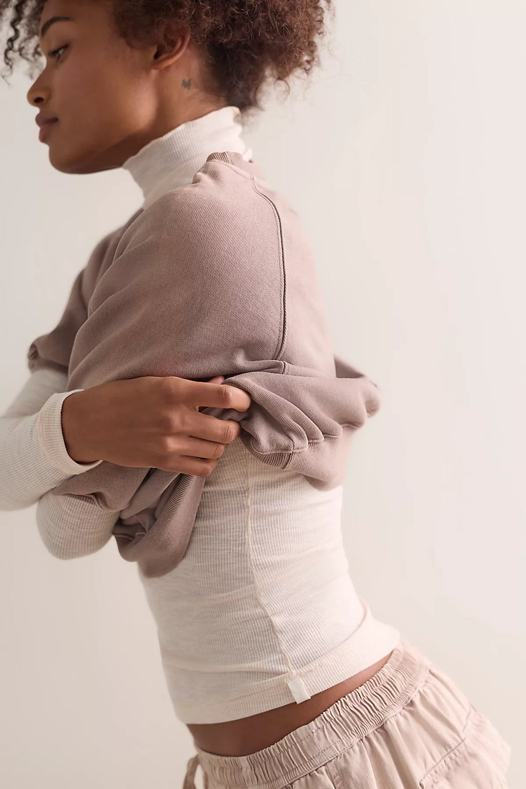 Keeping It Light Ribbed Turtleneck Top
