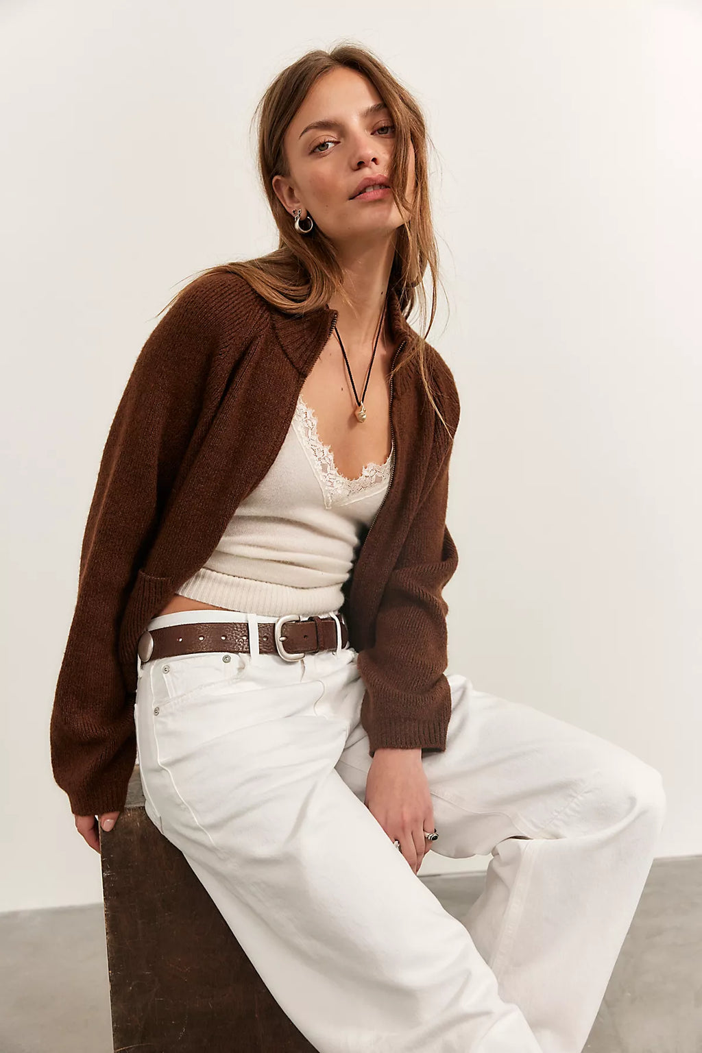 We The Free On It Zip-Up Cardigan