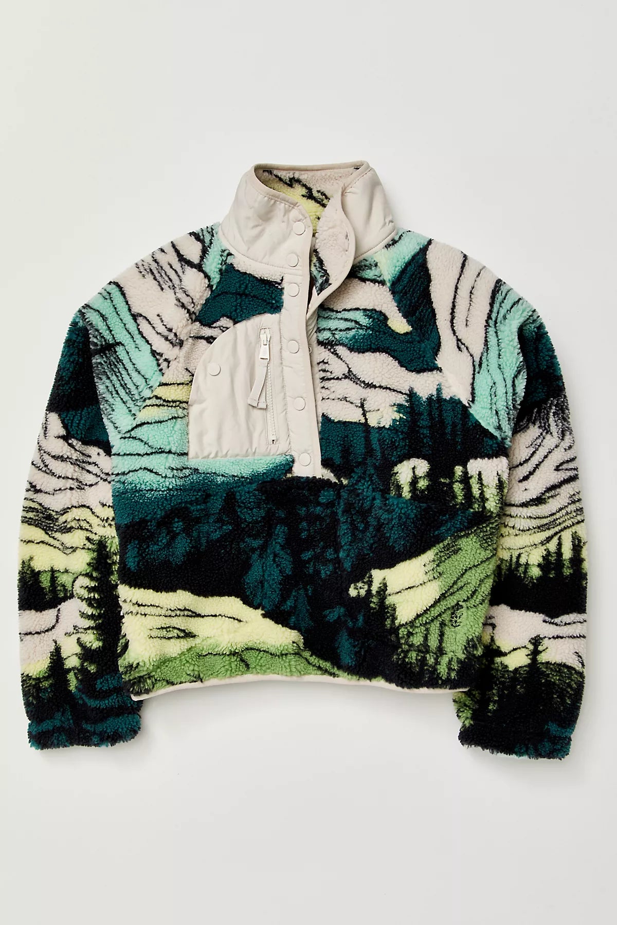 Hit The Slopes Printed Fleece Pullover