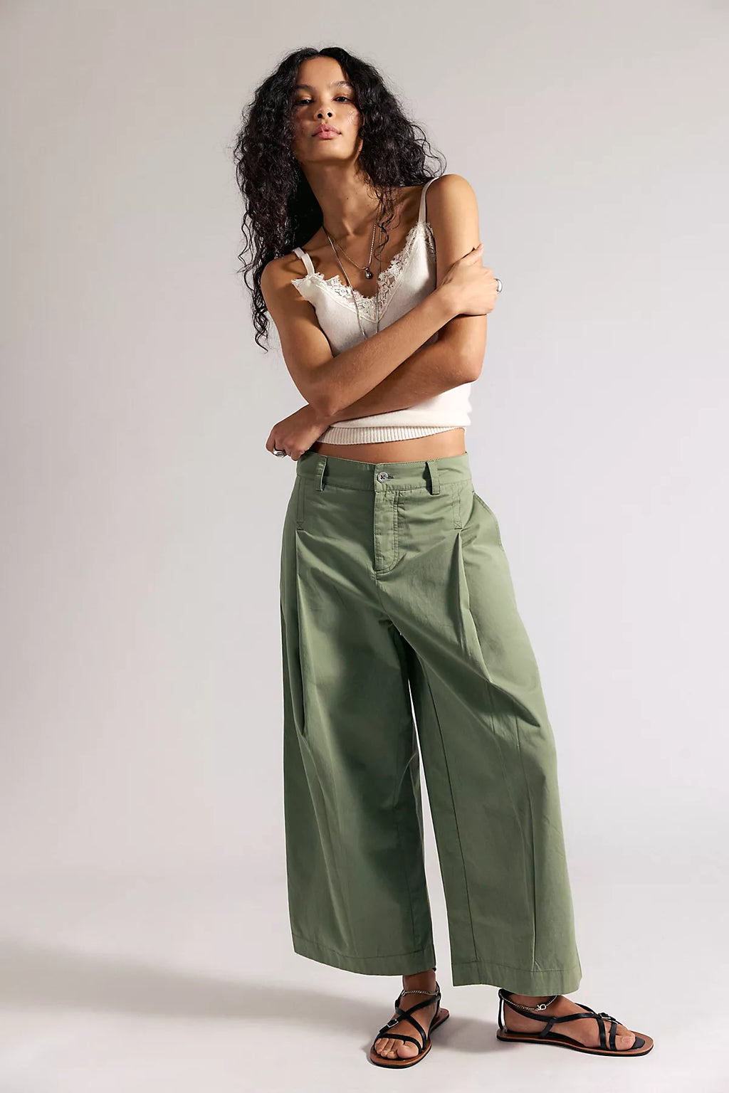 Silverlake Wide-Leg Chino Trousers