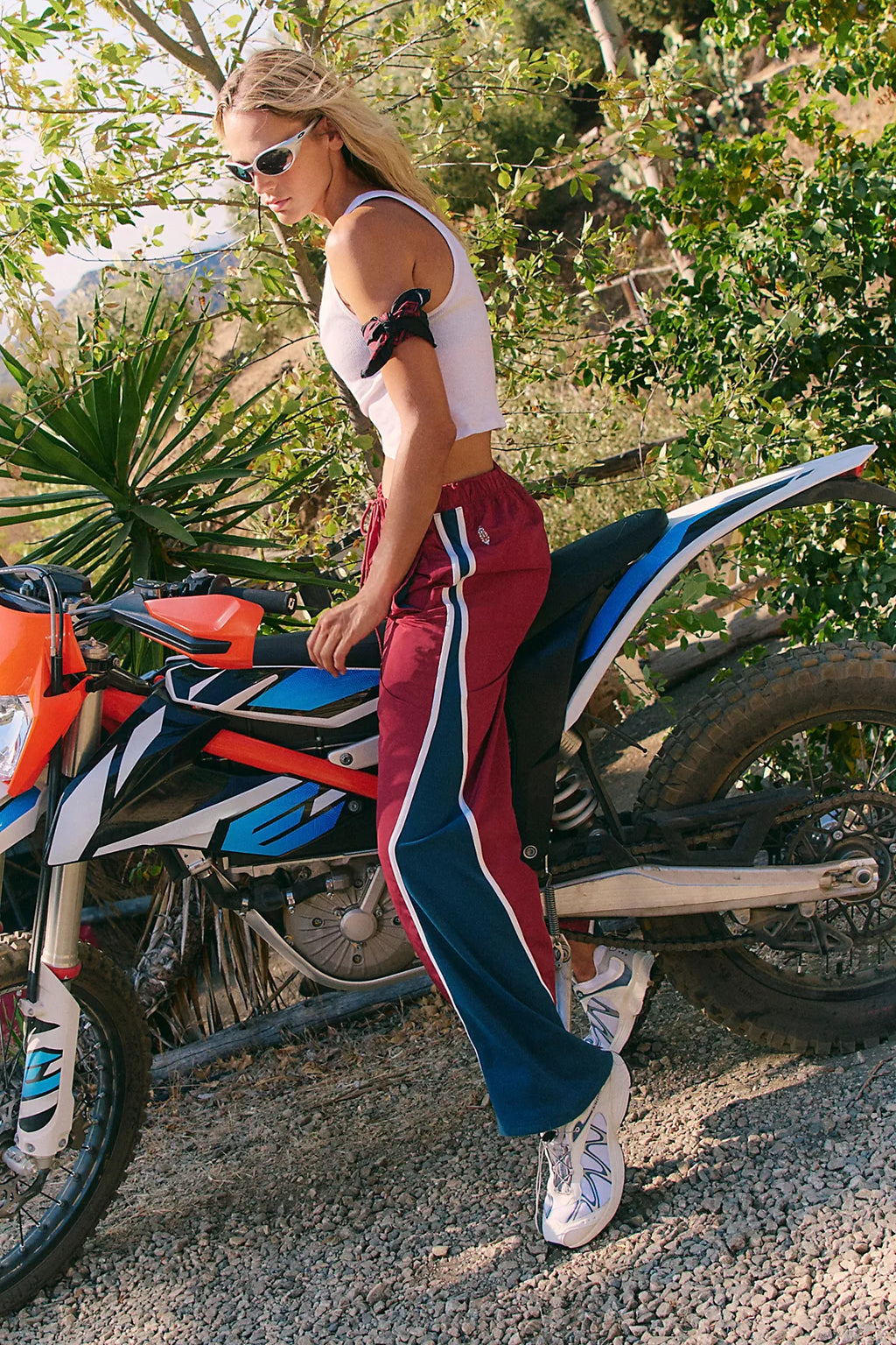Retro Rider Fleece-Paneled Pants