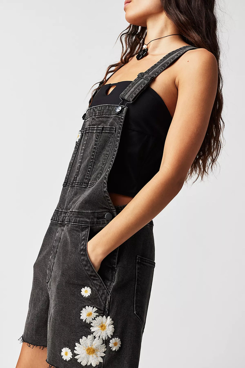 Driftwood Embroidered Shortalls