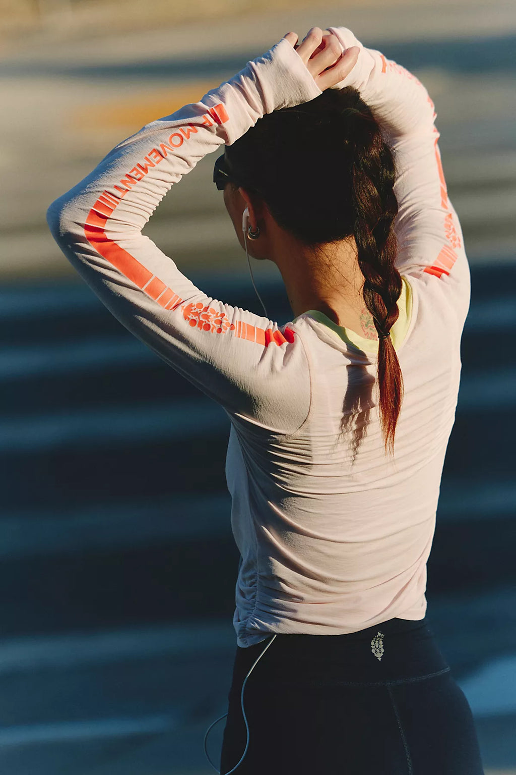 Tempo Marathon Logo Ruched UV Protection Long Sleeve