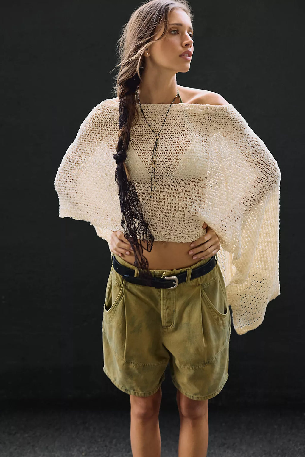 Jade Knit Poncho