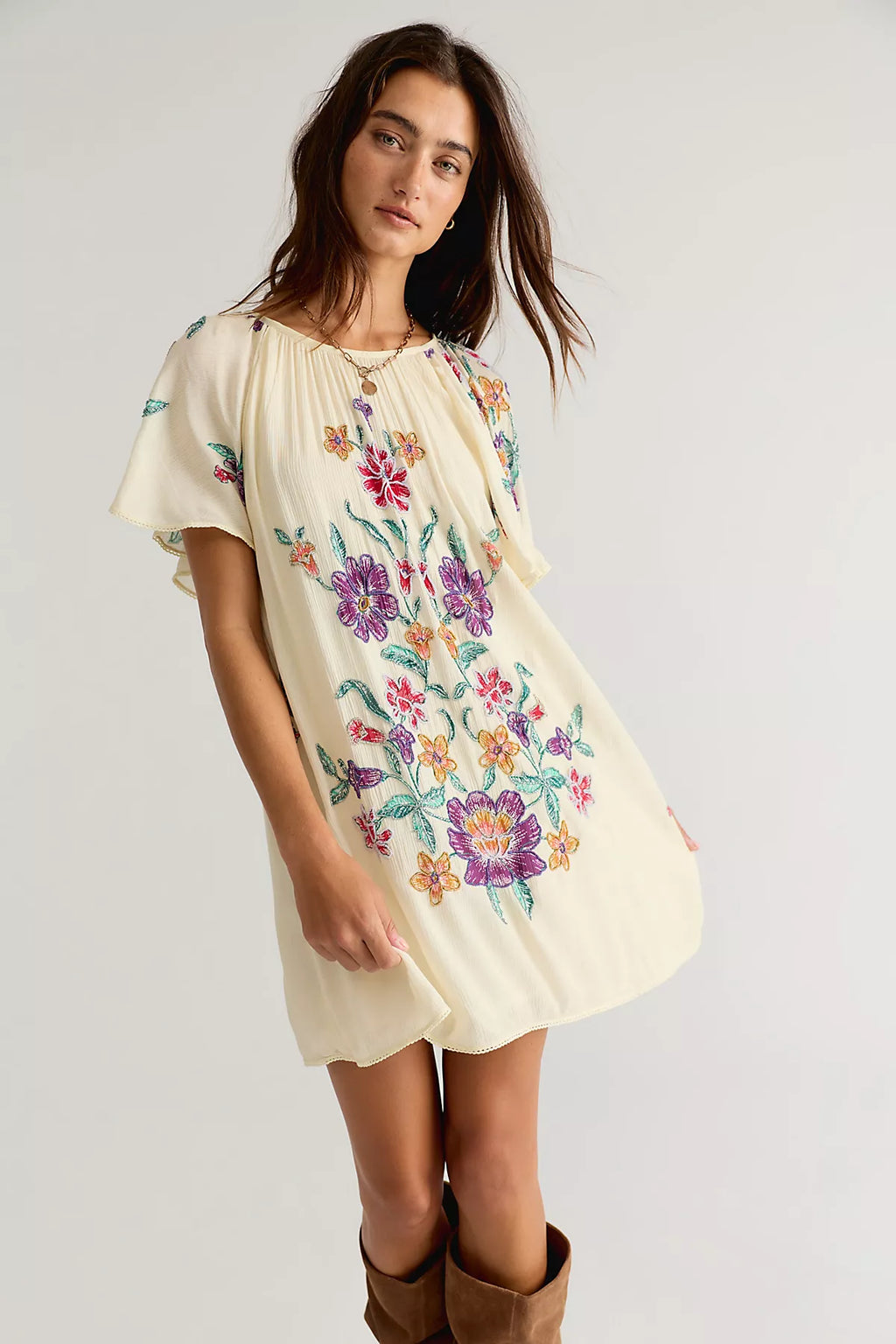Tropics Beaded Mini Dress
